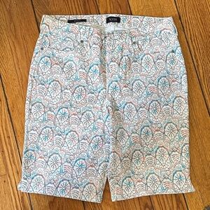 NYDJ Men's Geometric Pattern Shorts - Blue and Orange